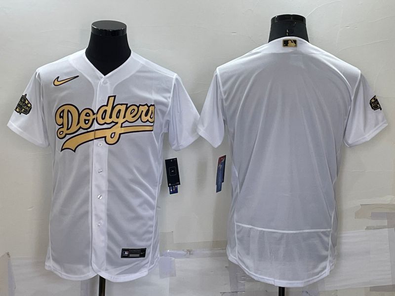 Men Los Angeles Dodgers Blank White 2022 All Star Elite Nike MLB Jerseys